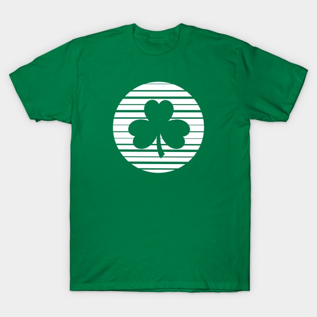 Shamrock Silhouette - White - St. Patricks Day T-Shirt by skauff